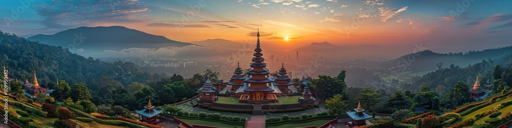 Wat Phra That Mae Yen Hilltop Harmony Captures the Serene Beauty of Thailand s Panoramic Temple