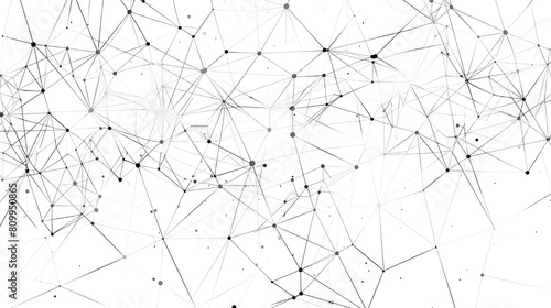 Geometric connected background lines and dots. Simple technology abstract graphic background design, illustration. 