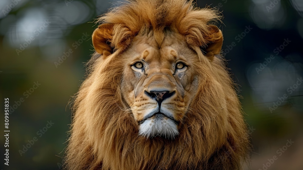 Majestic Lions Piercing Gaze A Portrait of Strength and Authority Conveying the Trends of Generative ai