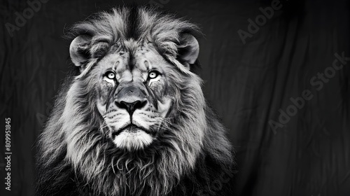 Surrealism Photography Majestic Lions Piercing Gaze Conveying Strength and Authority Generative ai