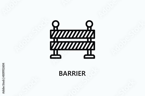 Barrier Vector Icon Or Logo Illustration