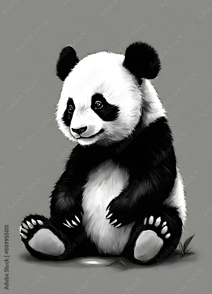 cute panda sitting on the floor cute panda sitting on the floor