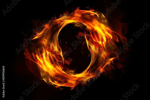 Swirl fire flames. Nature energy. Generate Ai