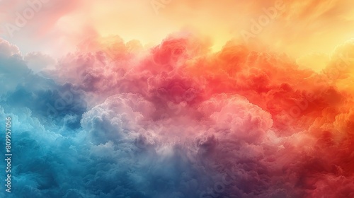 clouds sky pastel abstract bright blue background cloudy orange nature textured fantasy © Rayhanbp