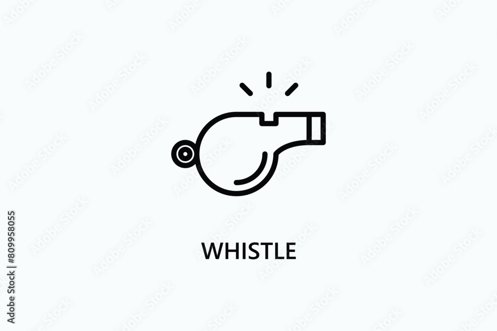 Whistle Vector Icon Or Logo Illustration Whistle Vector Icon Or Logo Illustration