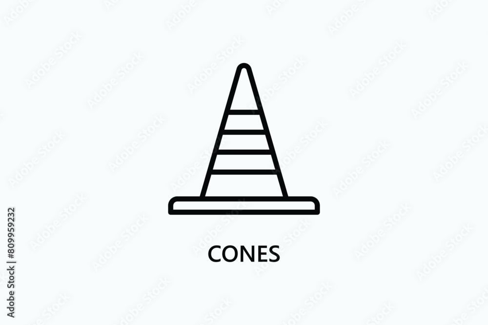 Cones Vector Icon Or Logo Illustration Cones Vector Icon Or Logo Illustration