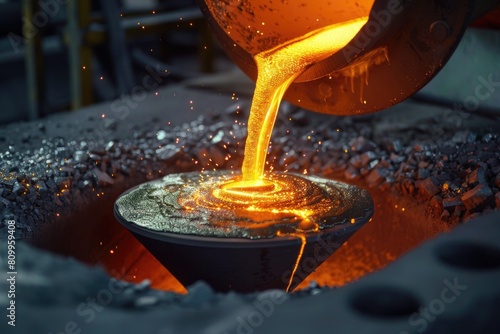 A person pouring liquid into a metal bowl. Perfect for cooking or food preparation concepts photo