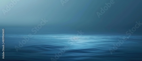 Tranquil Moonlit Sea Landscape at Night