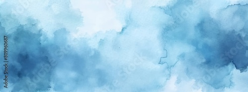 Ethereal Hues: Soft Light Blue Watercolor Abstract