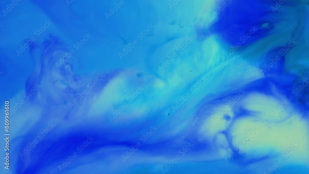 Blue colorful nebula background. Ink reaction cosmos galaxy universe paint stain. High quality 4k footage Blue colorful nebula background. Ink reaction cosmos galaxy universe paint stain. High quality 4k footage