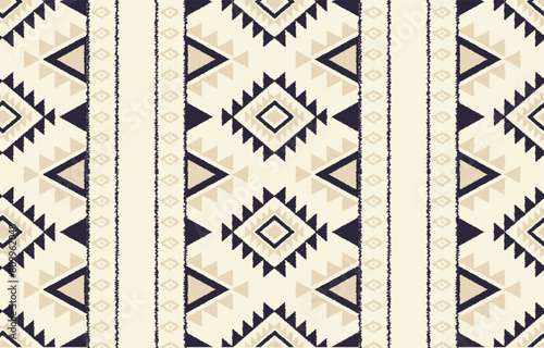 Ethnic abstract ikat art. Aztec ornament print. geometric ethnic pattern seamless  color oriental.  Design for background ,curtain, carpet, wallpaper, clothing, wrapping, Batik, vector illustration.