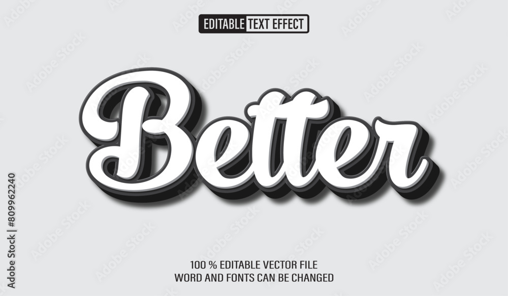 Editable 3d text style effect - Better Sticker text effect Templat Editable 3d text style effect - Better Sticker text effect Templat