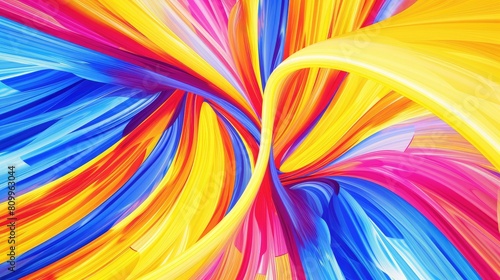 Vibrant Abstract Swirls in Bold Colors