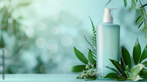 Refreshing Facial Cleanser Display, E-commerce Poster Background