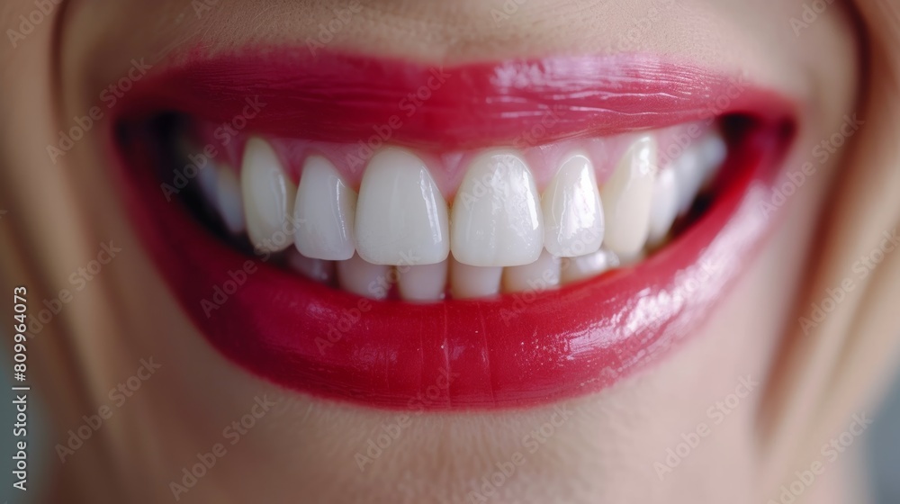 Obraz premium Dental Care. close up mouth senior or adult, Healthy Smile Elderly show beautiful of teeth, confident in orthodontics, advertising, white teeth, online plating, dentures, dental implants,