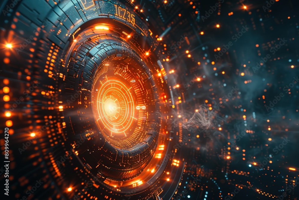 Obraz premium Technology meets humanity background, modern remake free space for text