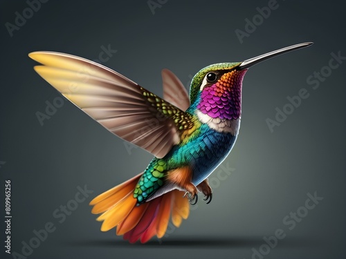 hummingbird with vibrant colors 6
