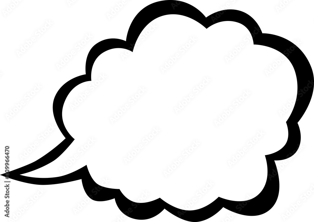 シンプルな雲形の吹き出し
シンプルな雲形の吹き出し