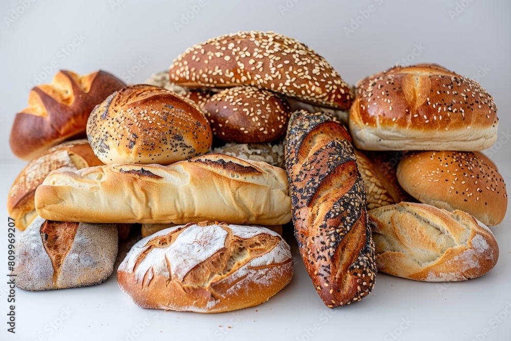 Bakery products on a light background Bakery products on a light background