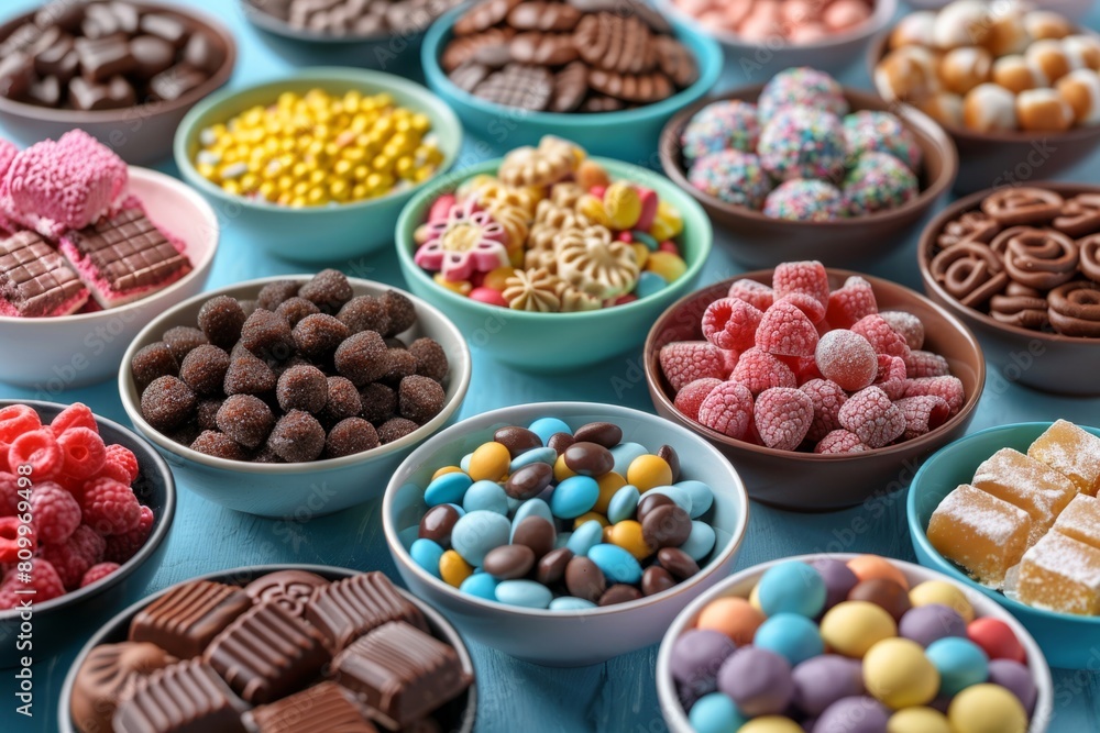 Assortment of sweets and confectionery products