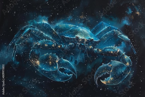 cancer constellation, horoscope sign, crab image