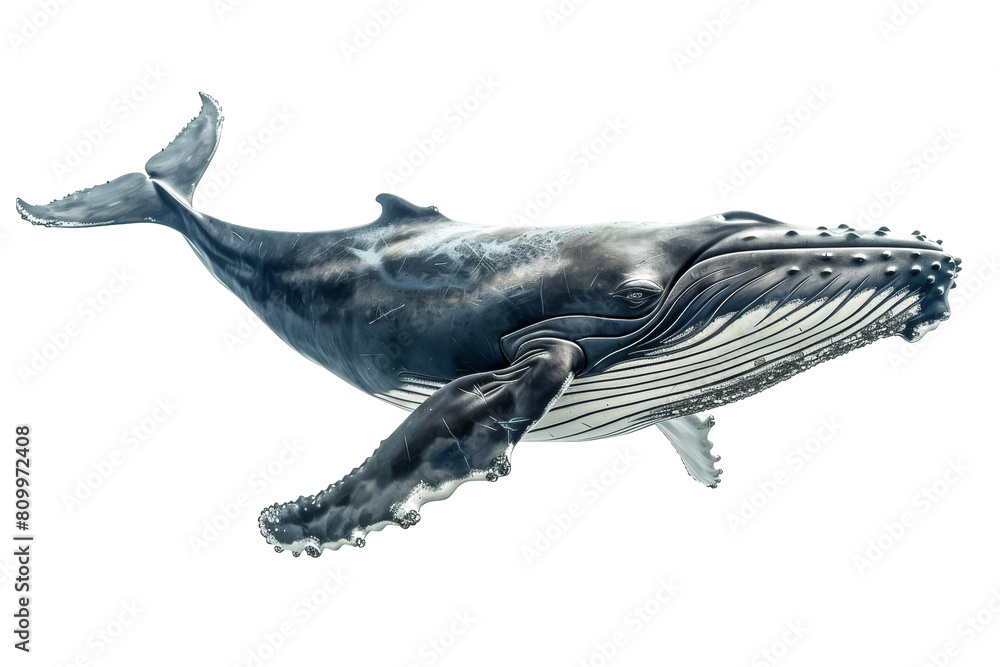 Fototapeta premium Majestic Humpback Whale in the Pacific Ocean