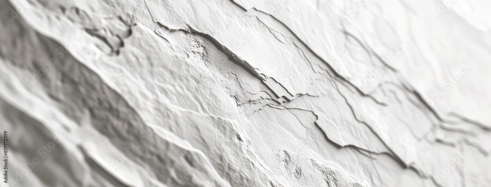 Obraz premium Textured White Wall with Cracks Detail