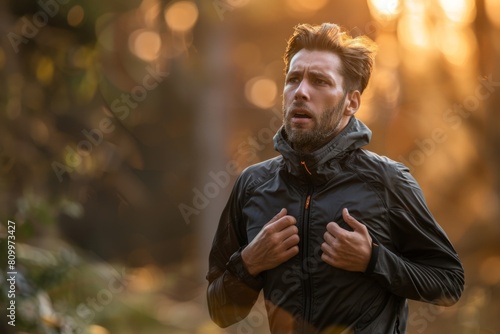 Chest pain in the heart of a runner