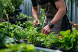 Outdoor gardening revolution, with wearable tech for plants, monitoring health and needs in real-time 