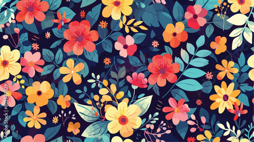 Vector flat illustration of pattern with abstract color