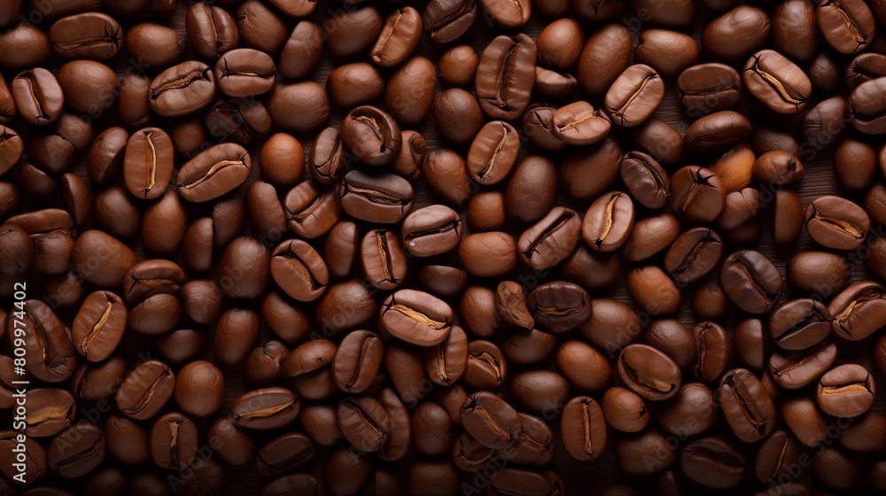Obraz premium Roasted Coffee Beans, Coffee Background.