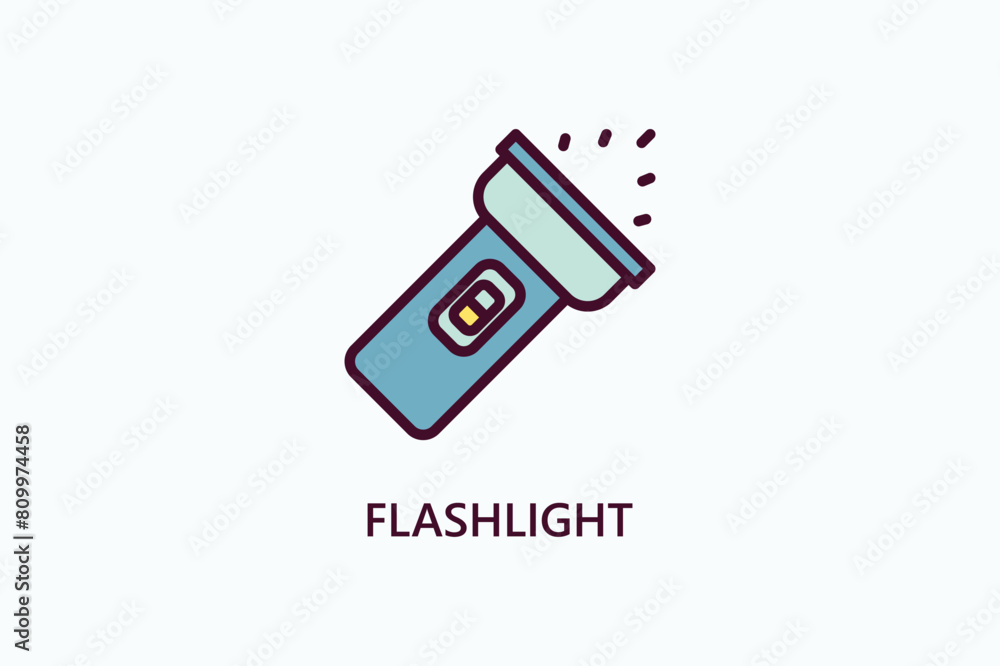 Fototapeta premium Flashlight Vector Icon Or Logo Illustration