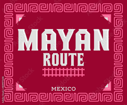 Mayan Route Mexico, Mayan destination spiral lines design