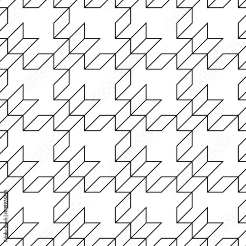 Linear ornament. Geometrical wallpaper. Quadrangles pattern. Quadrangular figures backdrop. Geometric background. Mosaic motif. Digital paper, textile print. Seamless abstract.