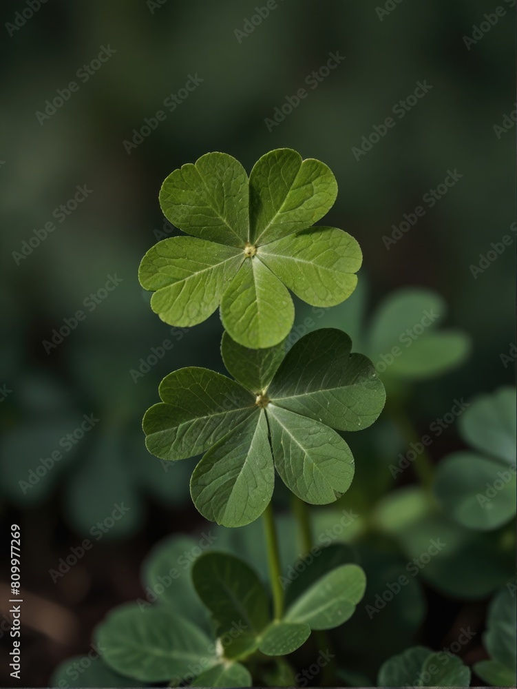 Vibrant Green Clover Leaf Macro Vibrant Green Clover Leaf Macro