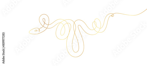 Snake line art style vector illustration