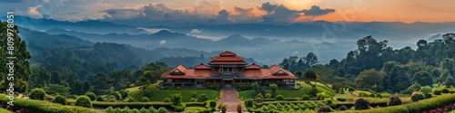 Majestic Hilltop Retreat of Doi Tung Royal Villa with Panoramic Mountain Vistas
