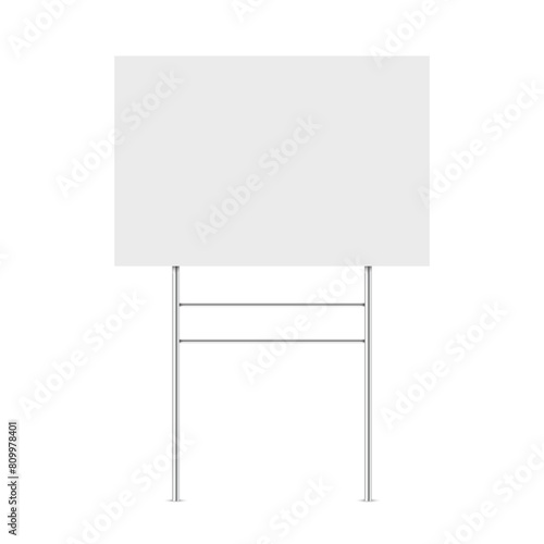 Blank real estate sale banner sign or billboard mock up