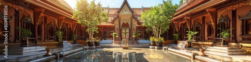 Elegant and Tranquil Sanctuary Wat Phra Singh s Serene Sophistication in Thailand photo