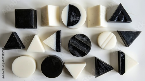 Black and White Geometric Soaps generative ai