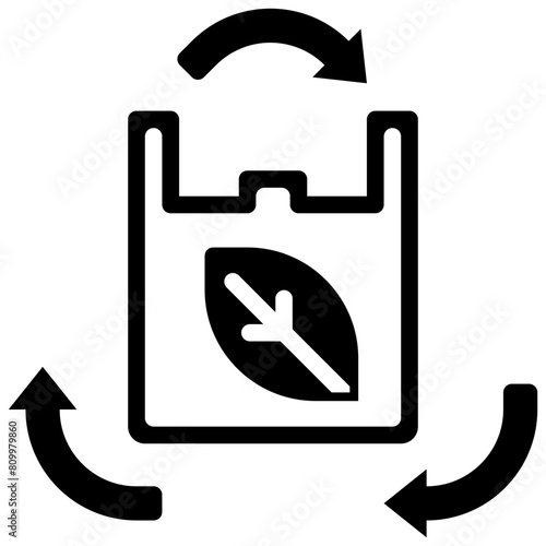 biodegradable glyph style icons