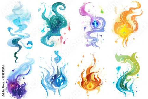 Shimmering, ethereal symbols floating in mid-air, their meanings shrouded in mystery.