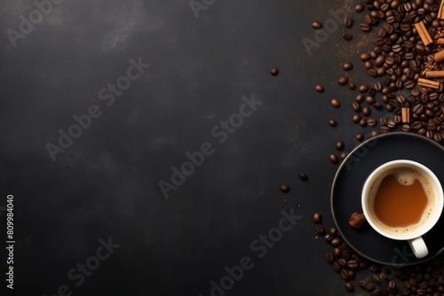 Tea coffee mockup background. Wood cup. Generate Ai