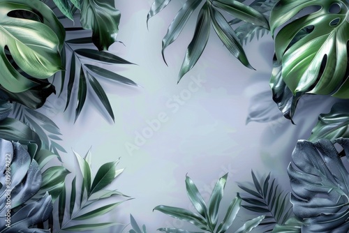A close-up of a bunch of green leaves. Suitable for nature-themed designs