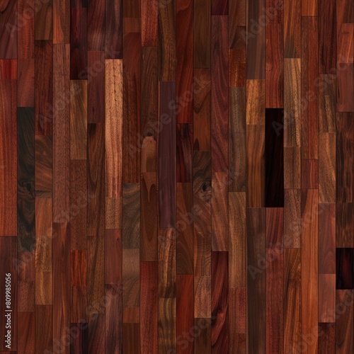 Dark brown Ipe wood seamless pattern, wooden texture photo