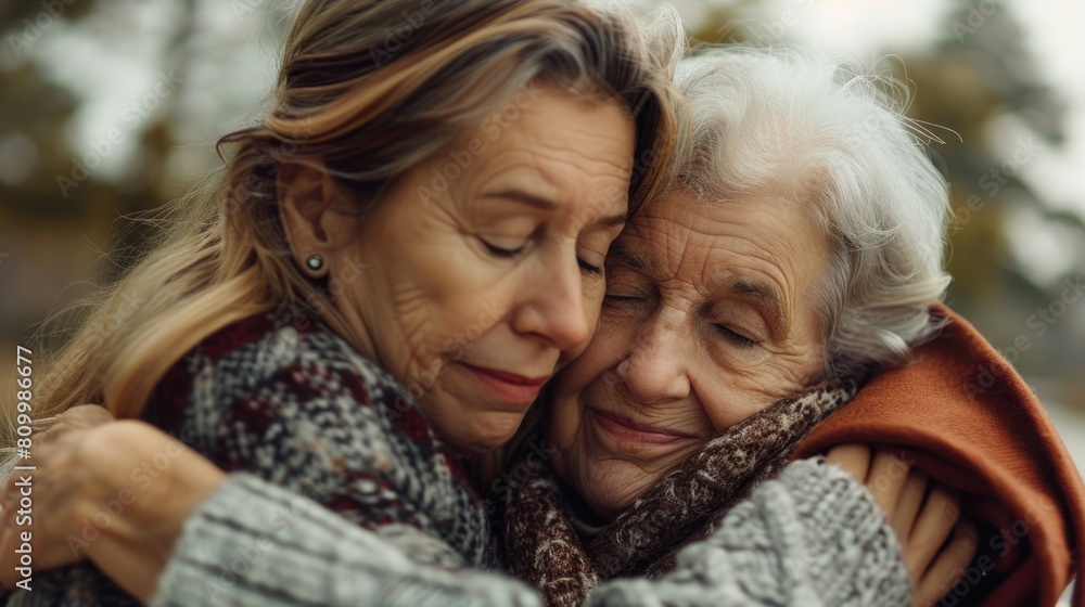 Two women embracing, versatile image for various concepts Two women embracing, versatile image for various concepts