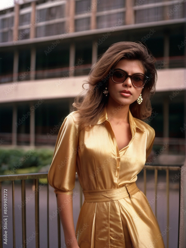 Portrait of beautiful woman in Bombay, India during 1980s Portrait of beautiful woman in Bombay, India during 1980s