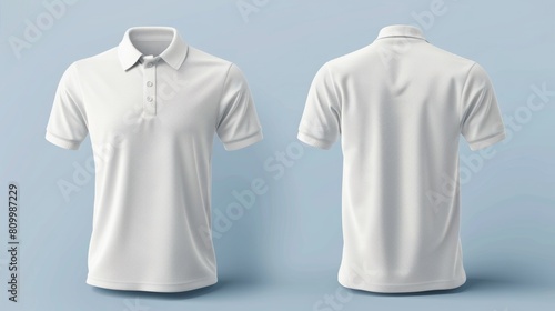 Blank white polo shirt mockup for displaying logos or brand names