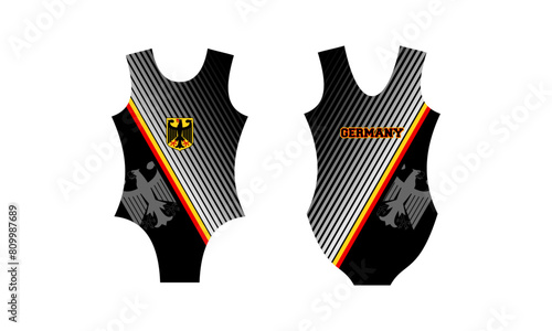 leotard women's water polo suits vector design