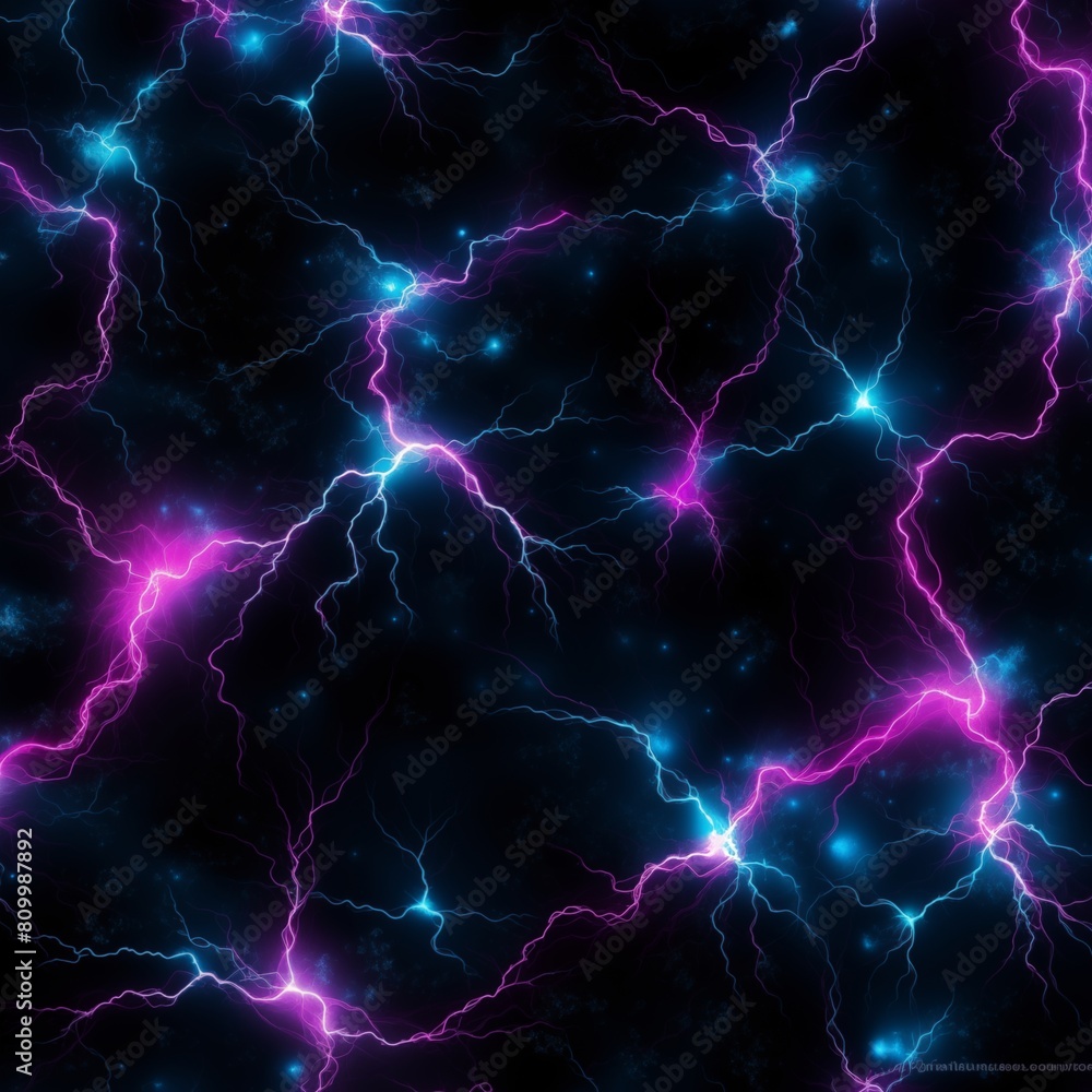 Electric Plasma Sparks Illustrating an Abstract Cosmic Phenomenon